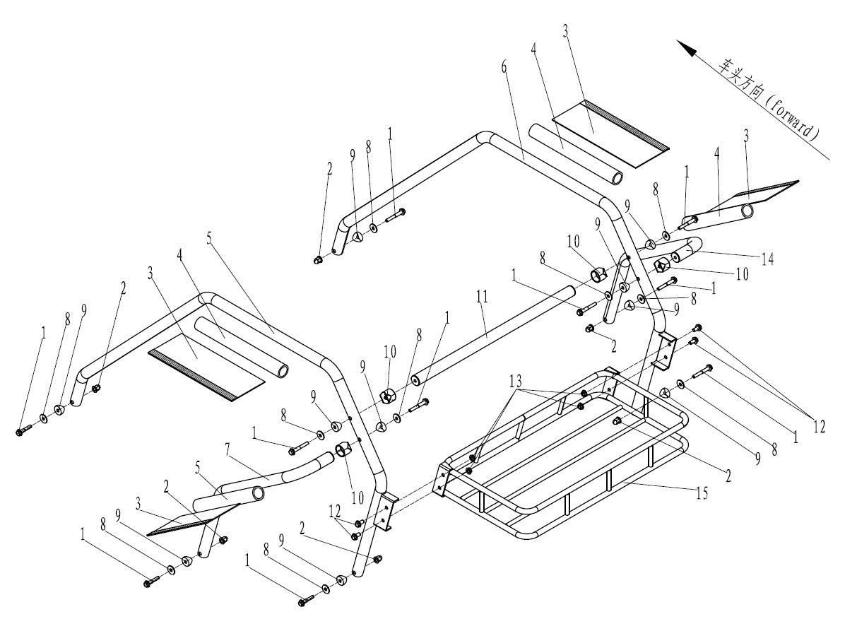 Side Tube Protector - 2 Seat Go Kart (Gas & EV)