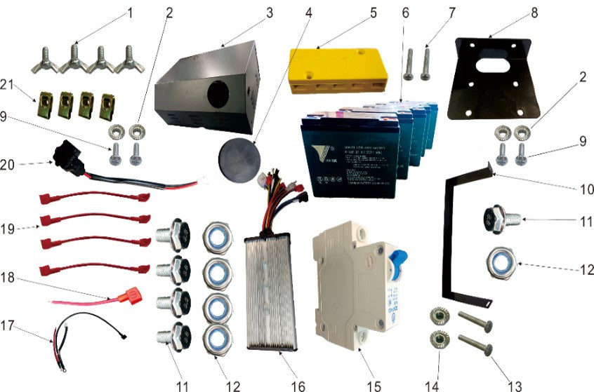 Battery Bracket - 2 Seat Go Kart (EV)