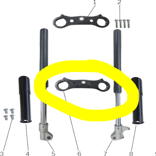 Lower Triple Clamp - EV Dirt Bike (800W)