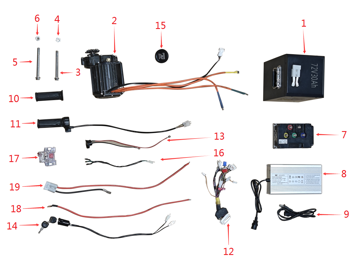 Brushless Controller (5KW 72V) - EV Dirt Bike (5000W)