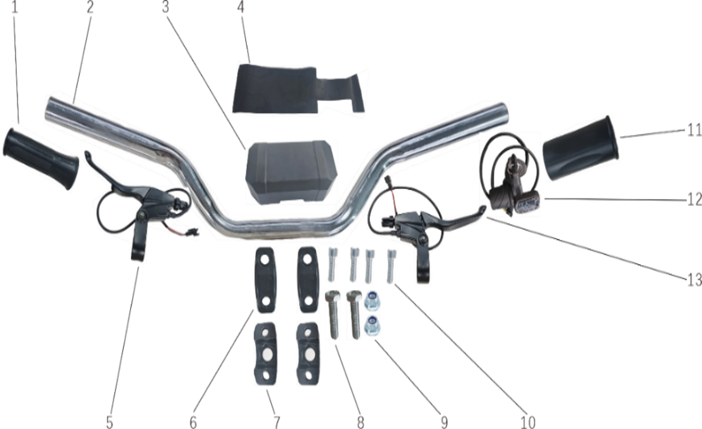 Left Brake Lever & Sensor (36v) - EV Dirt Bike (800W)