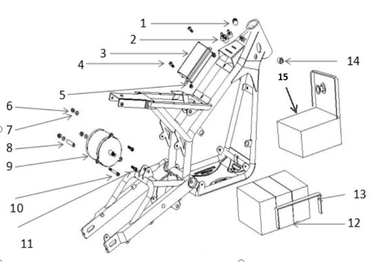 LITHIUM Battery Group 36V10AH - 1000W Dirt Bike