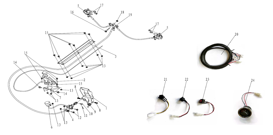 Plate Covering the Wire Assembly - 2 Seat Go Kart (Gas & EV)