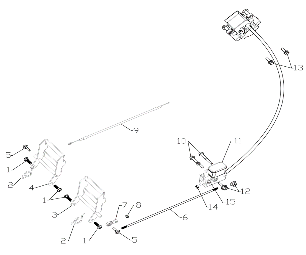 Throttle Cable - 1 Seat Go Kart (Gas)