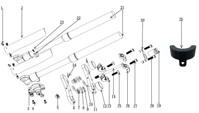 Front Brake Caliper - 500W Dirt Bike