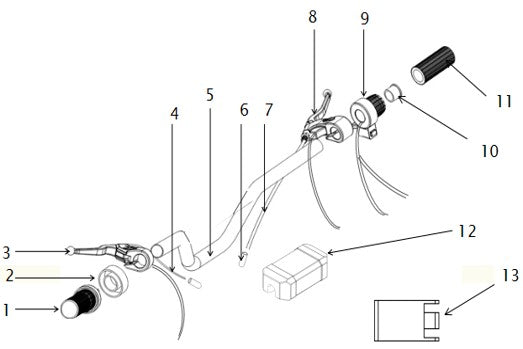 Throttle Middle Spacer - 1500W & 1000W Electric Dirt Bike