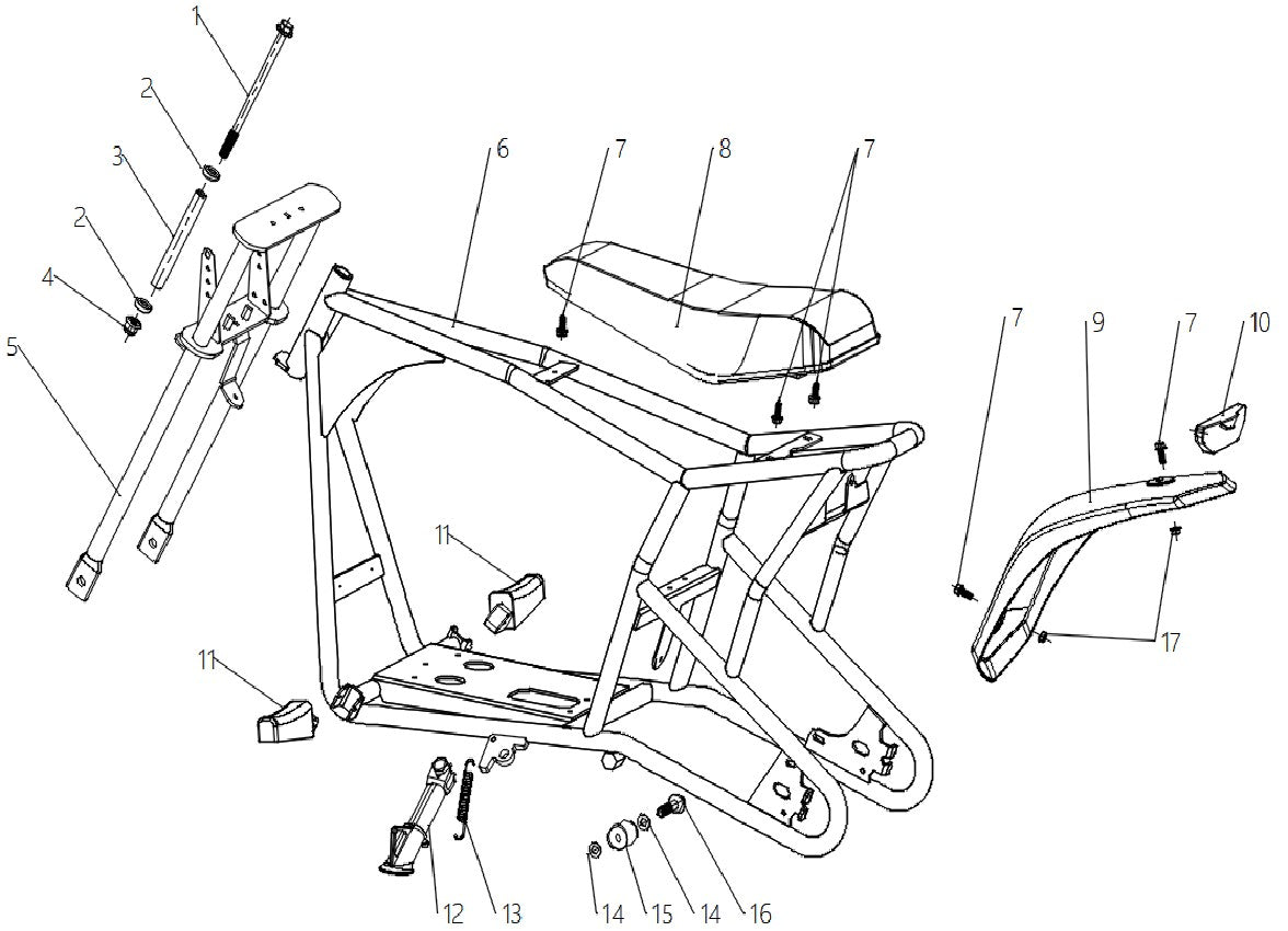 Front Fork - 1000W Electric Mini Bike