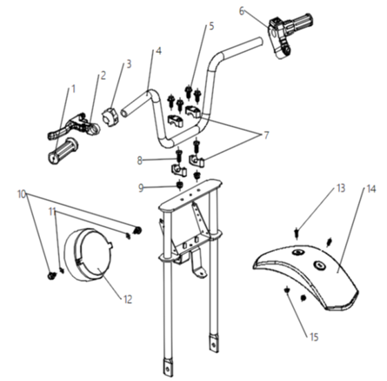 Throttle w/Key - 1000W Electric Mini Bike
