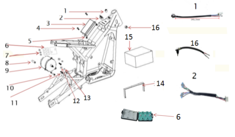 Key Switch Assembly - 1500W & 1000W Dirt Bike