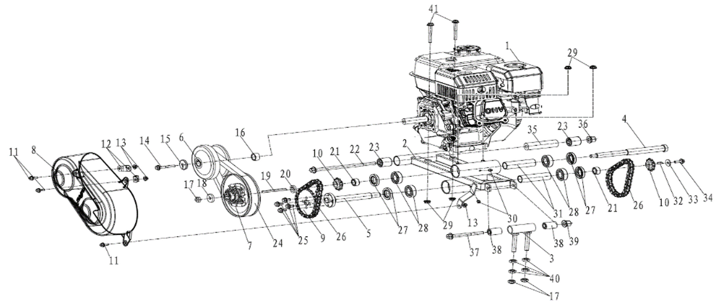 Flat Key B5*5*75 - 2 Seat Go Kart (Gas)