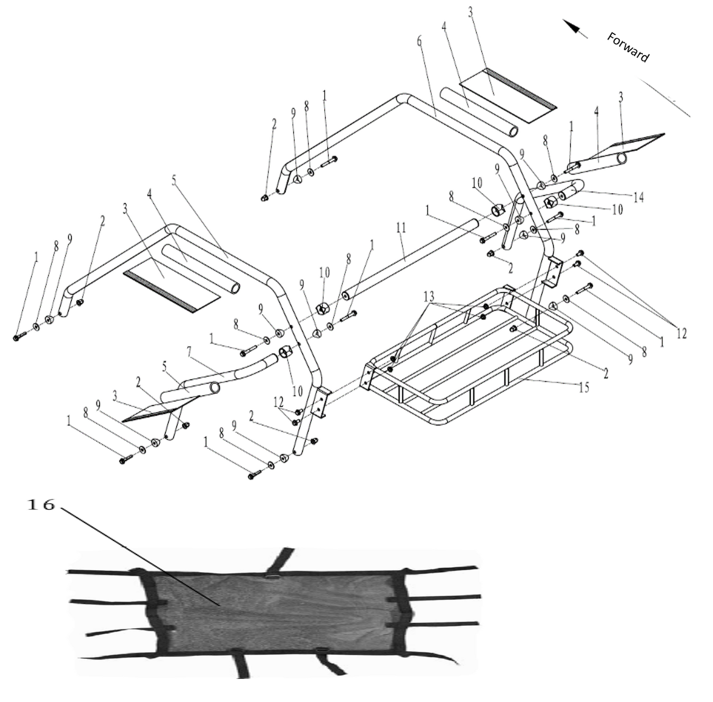 Rear Protective Net - 2 Seat Go Kart (Gas & EV)