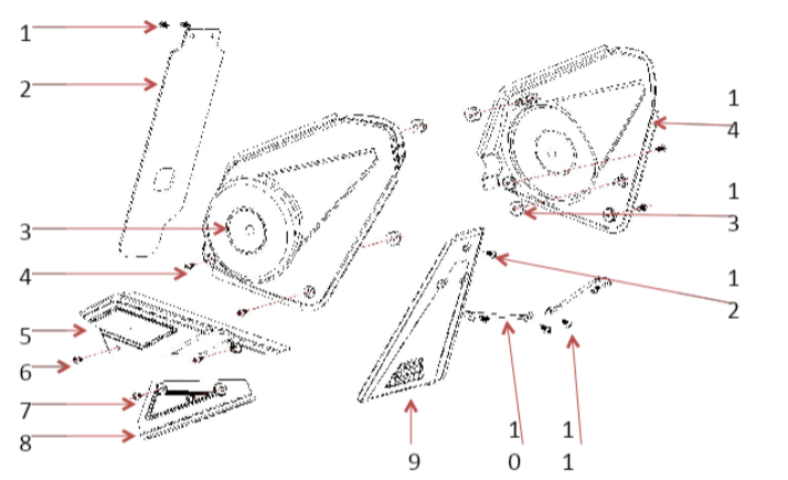 Front Plastic Holder Bracket - 1500W & 1000W Dirt Bike