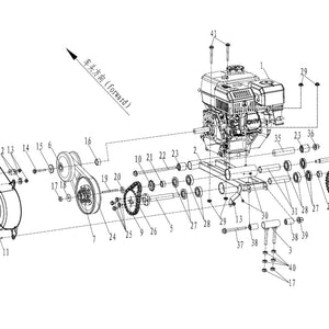 Engine Drive Bearing - 2 Seat Go Kart (Gas)