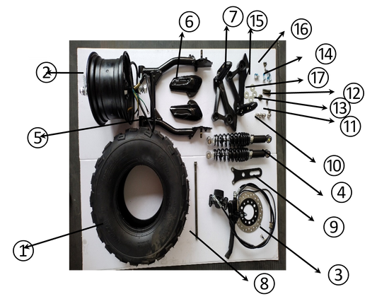 Tire (Front / Rear) - 1500W Electric Mini Bike