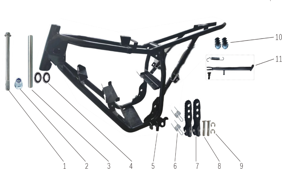 Kick Stand Assembly - EV Dirt Bike (800W)