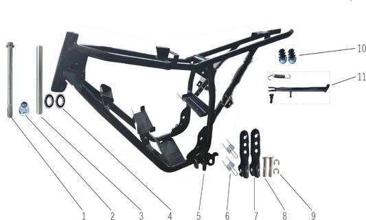 Kick Stand Assembly - EV Dirt Bike (800W)