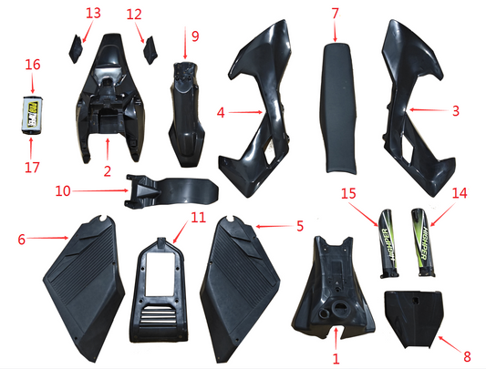 Battery Case, Left Side - EV Dirt Bike (5000W)