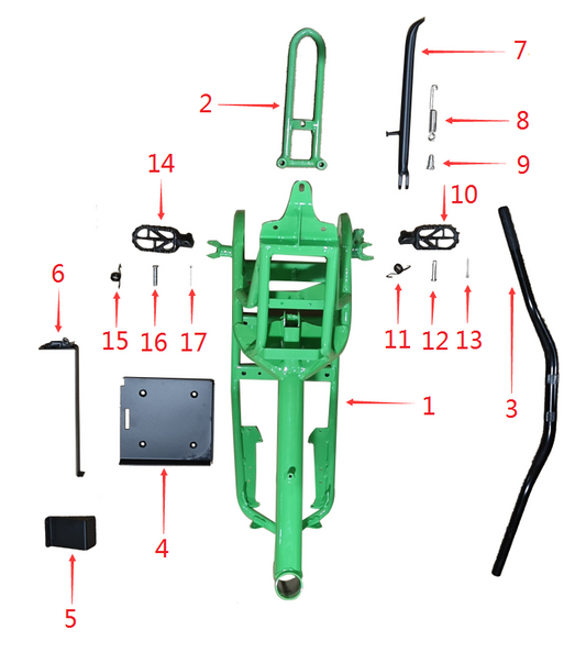 Rear Tail Bracket - EV Dirt Bike (5000W)