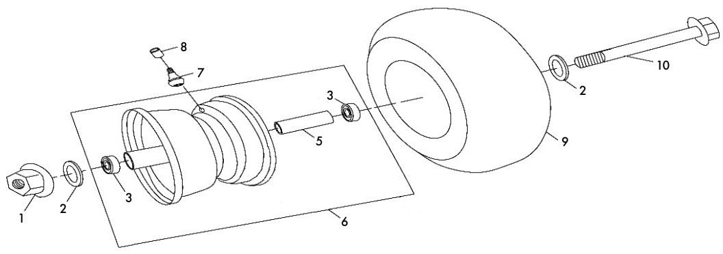 Front Axle Bolt - 212cc Utility Mini Bike