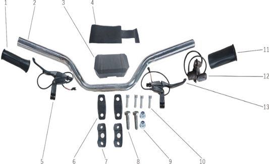 Right Brake Lever & Sensor (36v) - EV Dirt Bike (800W)
