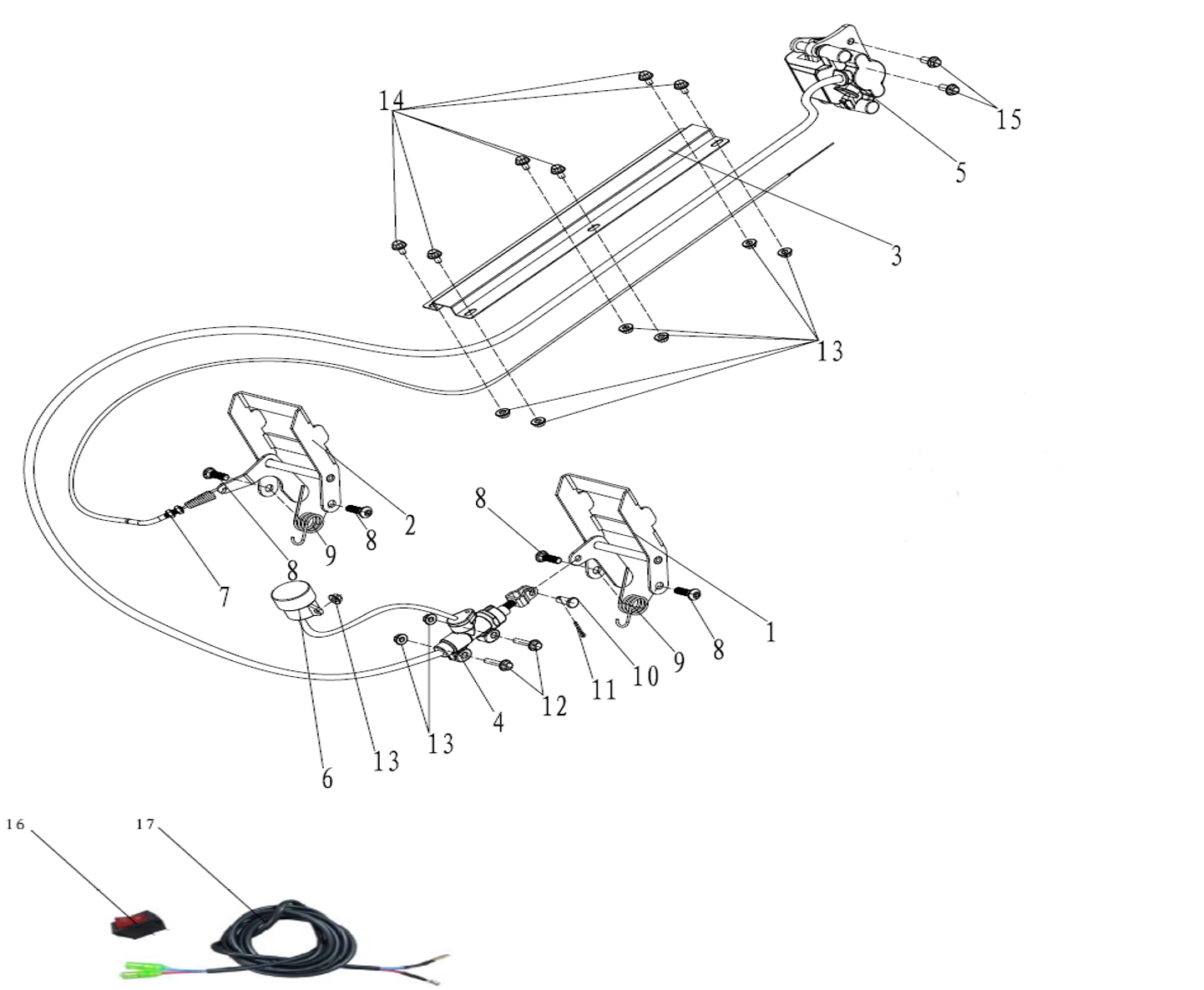 Throttle Cable - 2 Seat Go Kart (Gas)