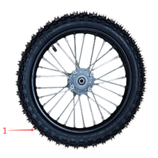 Front Wheel & Tire Assembly - EV Dirt Bike (1600W & 2500W)