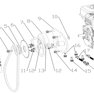 Adjuster Bolt - 1 Seat Go Kart (Gas)