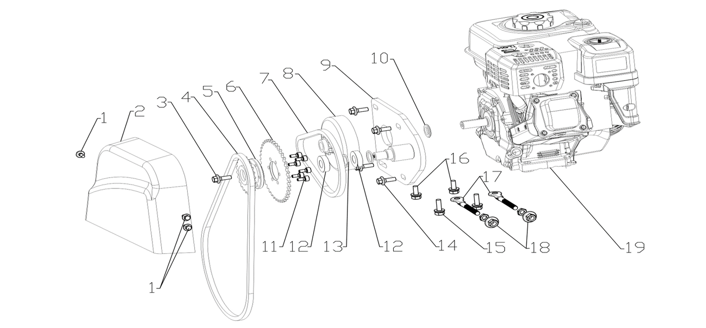 Sprocket 40T - 1 Seat Go Kart (Gas)