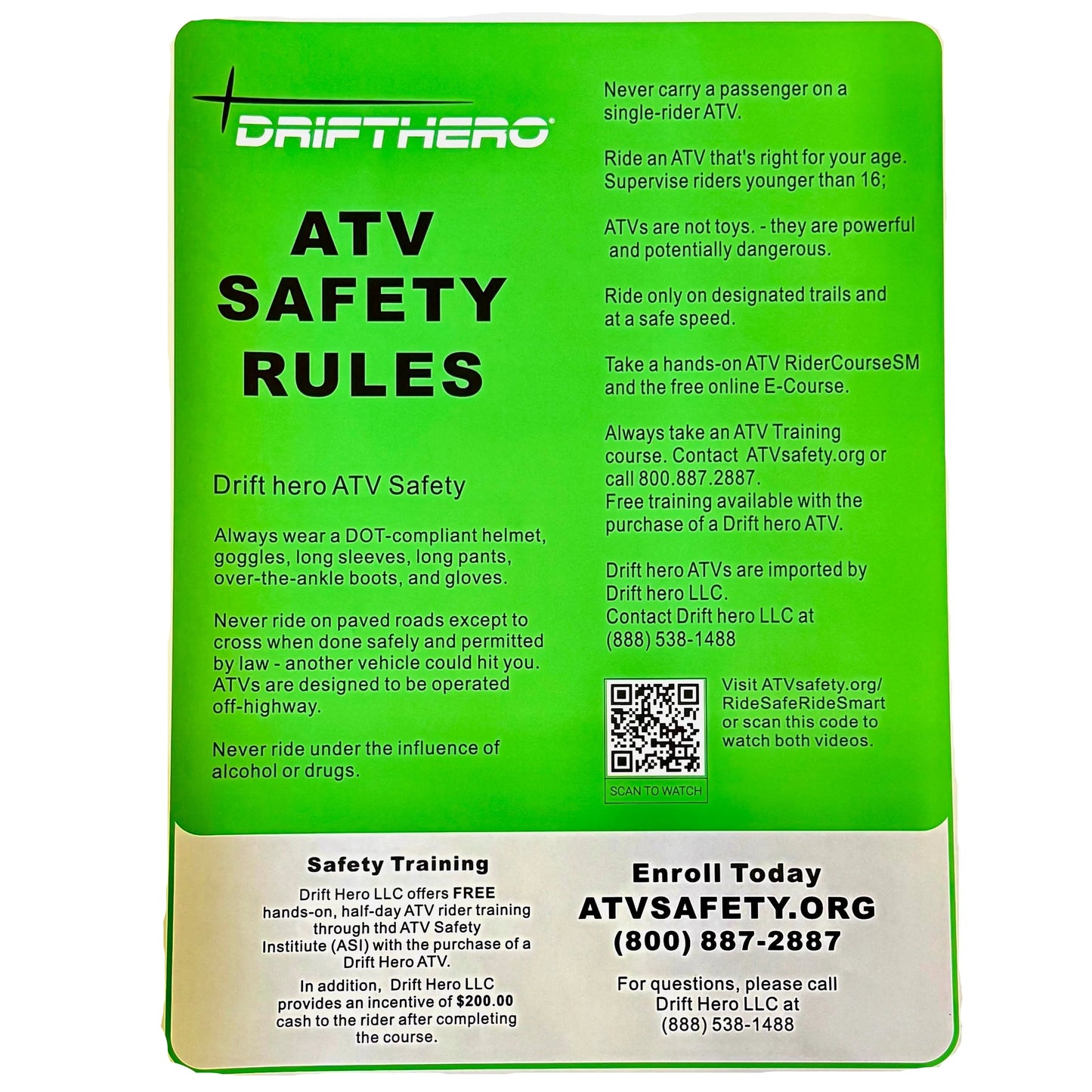 ATV - SAFETY POSTER