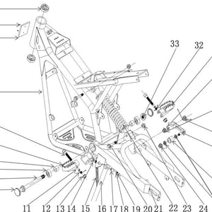 Chain Tensioner Bracket - 1500W & 1000W Dirt Bike