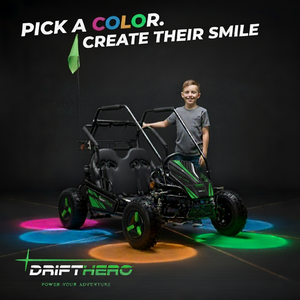 Color Variations - Sticker Kit, Flag, and Rims -  2 Seat Go Kart (EV or Gas)