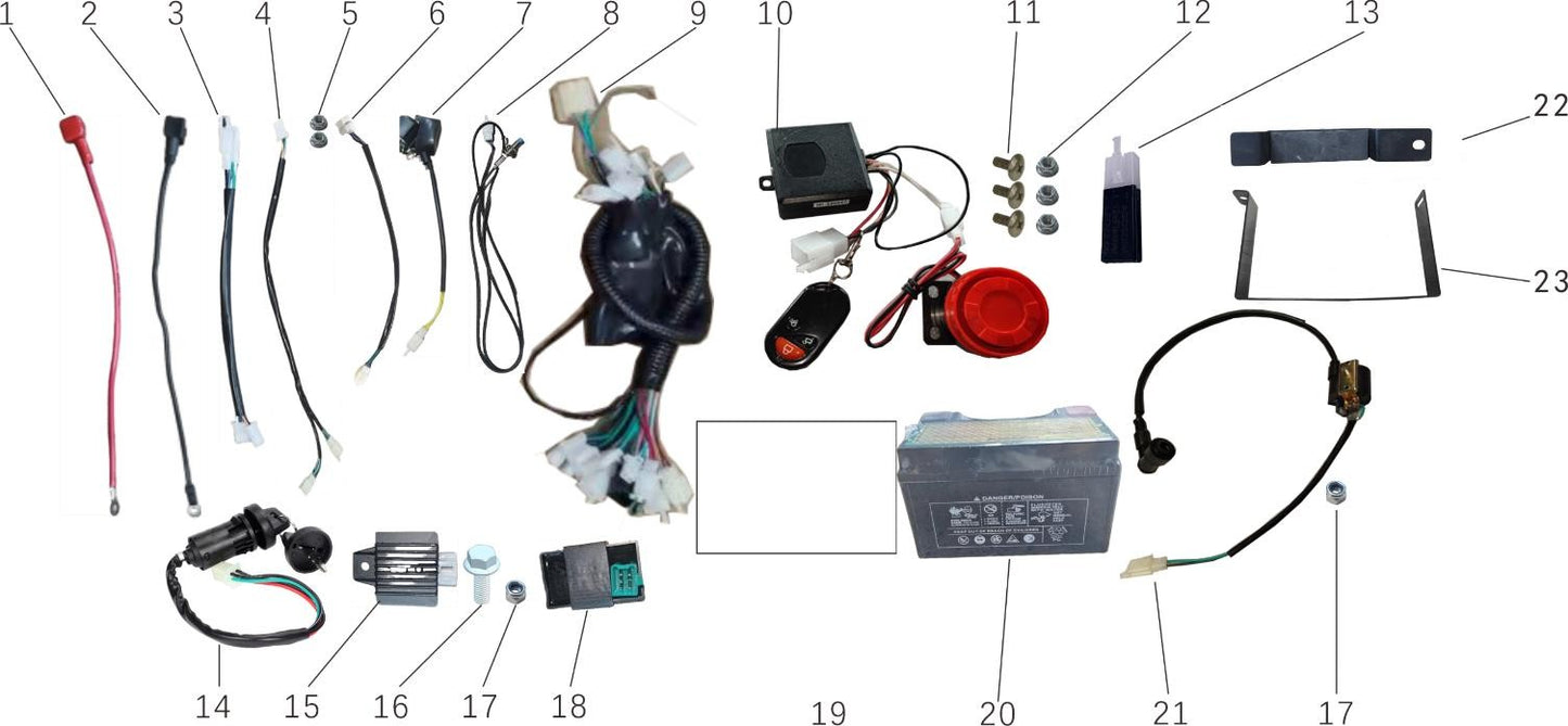Replacement Key Ignition - ATV Gas (Utility & Sport)