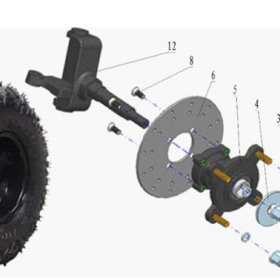 Left Steering Knuckle - ATV Gas/EV (Utility)