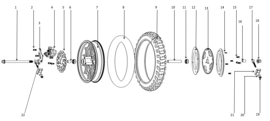 Rear Brake Caliper (Mechanical) - 1500W Dirt Bike