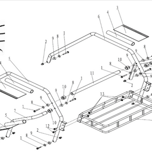 Brush Guard Cross Braces Assembly - 2 Seat Go Kart (Gas & EV)