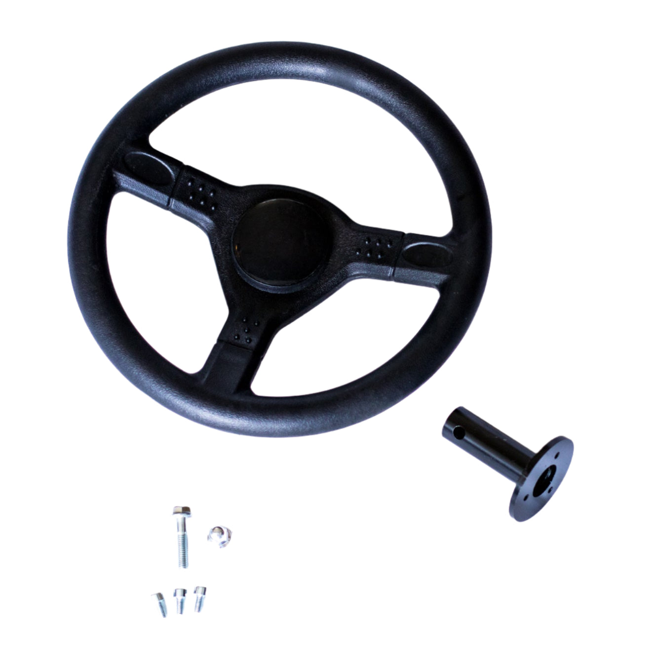 Steering Wheel Assembly - 2 Seat Go Kart (Gas & EV)