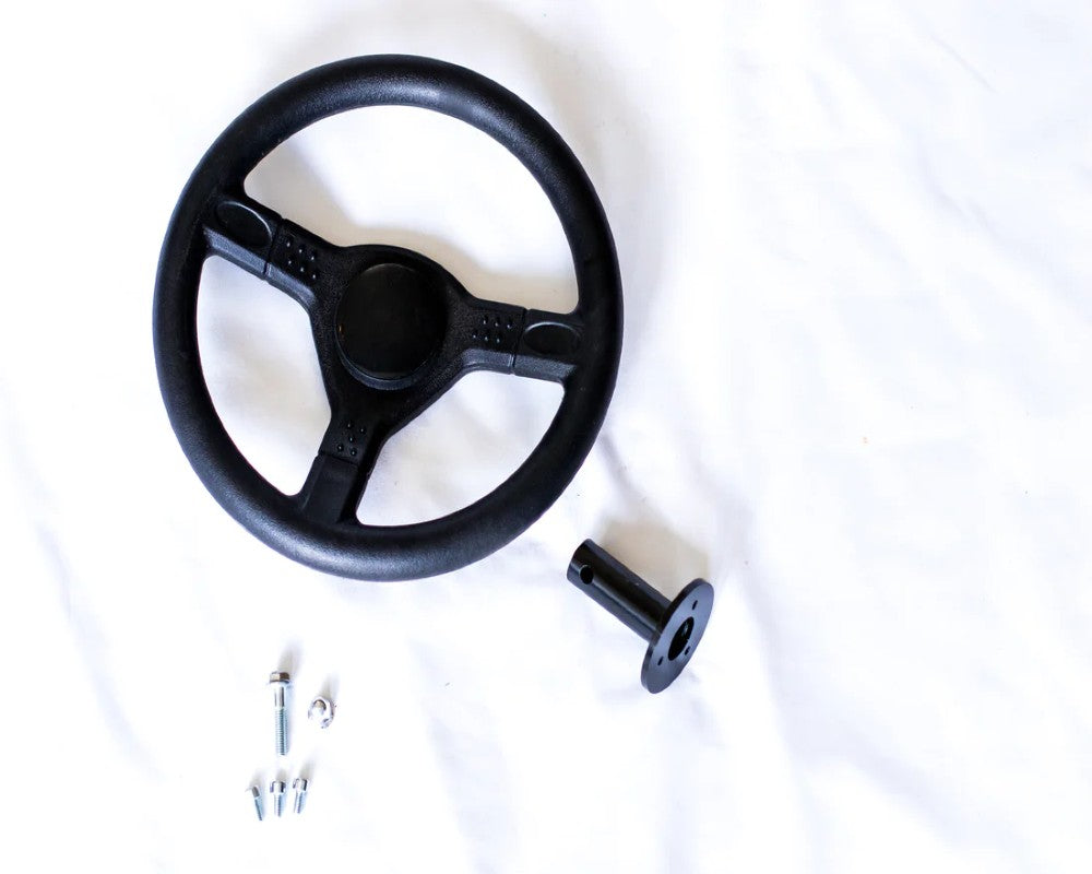 Steering Wheel Assembly - 2 Seat Go Kart (Gas & EV)