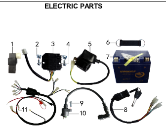 Wire Harness - 150DH & 230DH Gas Dirt Bike