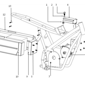 Battery Box Seat - 500W Dirt Bike