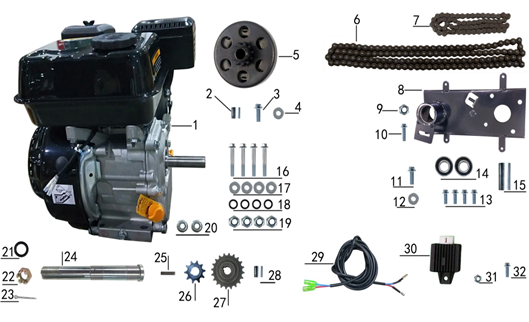 Lock Nut M6 - 212cc Gas Mini Bike