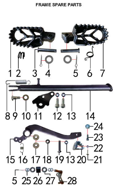 Fix Bracket of Side Stand - 150DH & 230DH Gas Dirt Bike