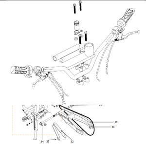 Chain Tensioner Holder - 500W Dirt Bike