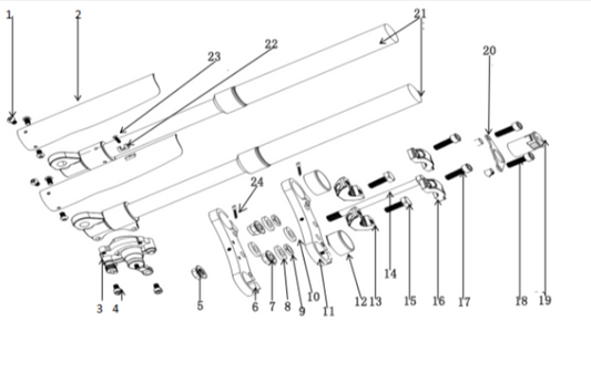 Handlebar Upper Clamp Kits (2pcs/set) - 500W Dirt Bike