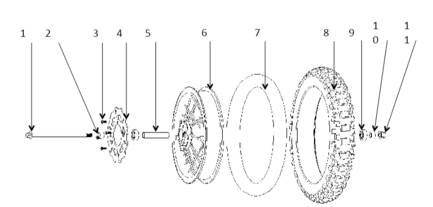 Front Wheel Inner Tube - 1000W Dirt Bike