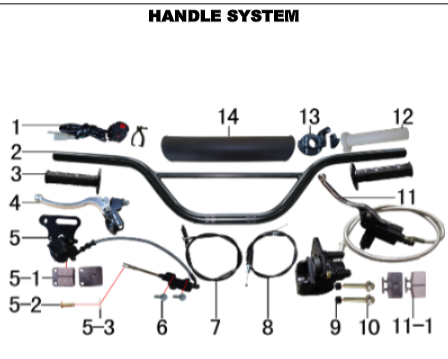 Switch - DH110 & DH125 Gas Dirt Bike