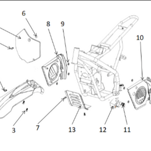 Charger Port Assembly - 500W Dirt Bike