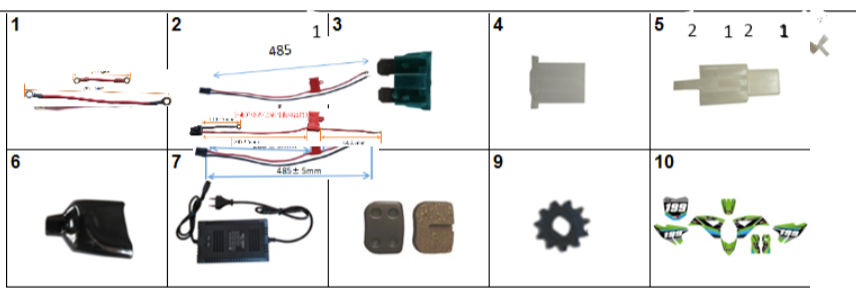 Mechanical Brake Pad, (2pcs/set) - 1000W Dirt Bike